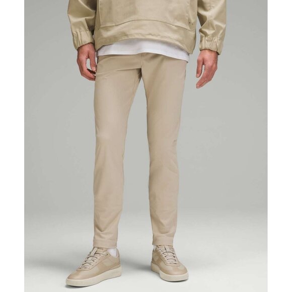 Lululemon Tan Trench Khaki ABC Slim-Fit 5 Pocket Warpstreme Pants Size 33